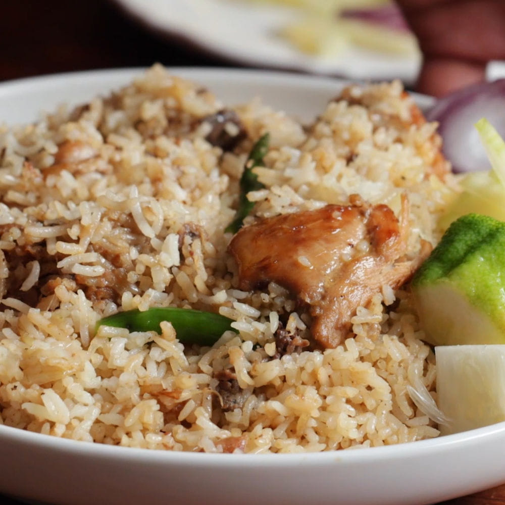 চিকেন তেহারি (তেল ছাড়া) 🍗🍚