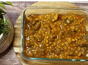 বুটের ডাল খাসির মাংস